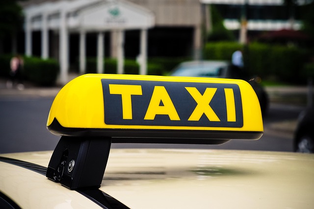 Kogut TAXI na dachu samochodu